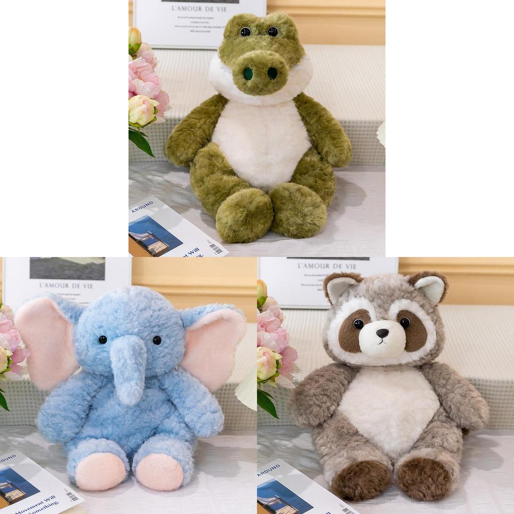 Peluche Elefante Orso Bradipo Coccodrillo Coniglio Per Bambini Con Morbido Cotone Pp Aiuto per il Sonno e Design Confortante