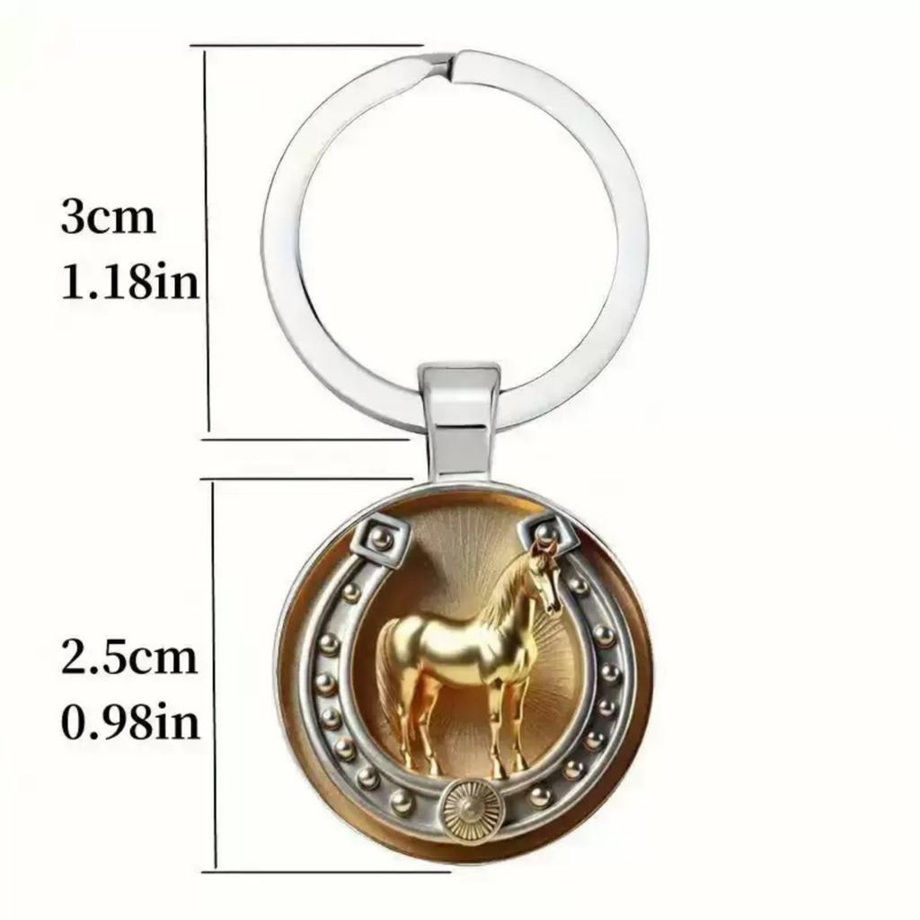 Mode legering nyckelring hänge rund metall nyckelring