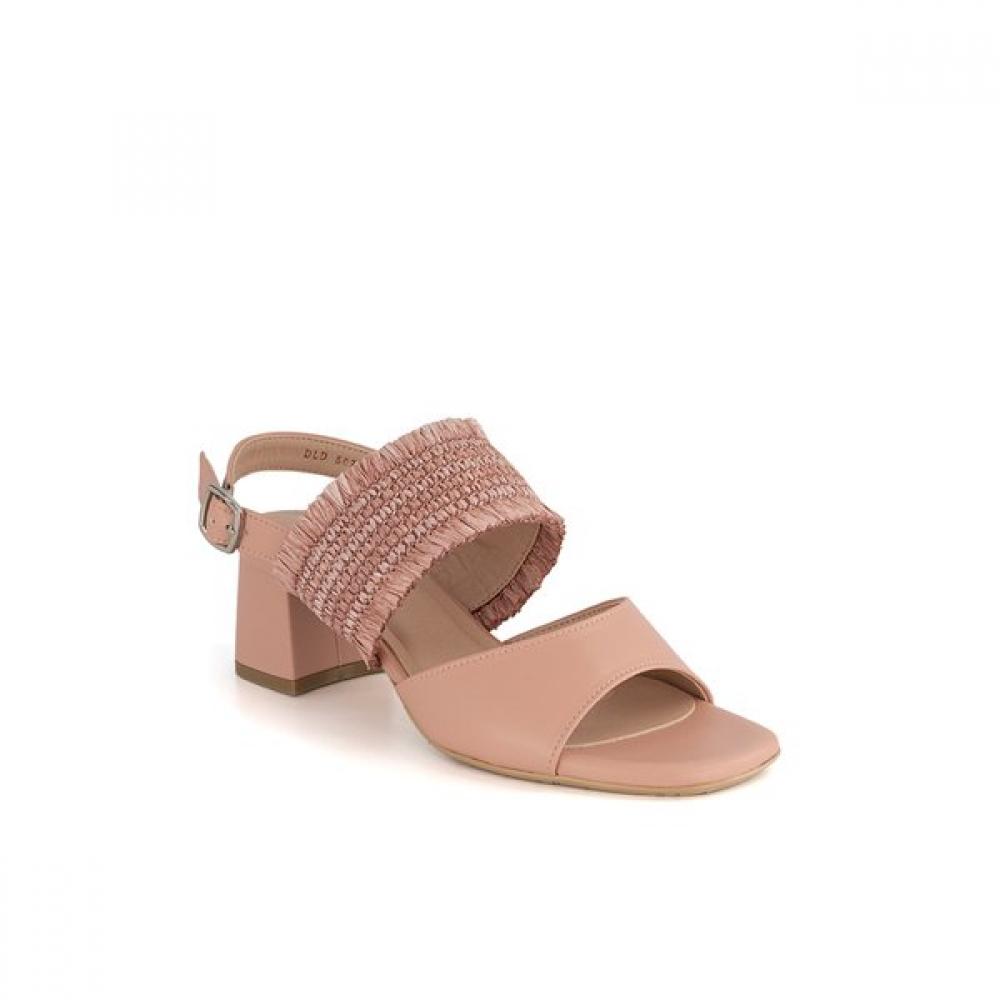 Daks Women 5cm Heeled Semi Casual Rafia Sandals Dld507ta57 250/pink (TA57)