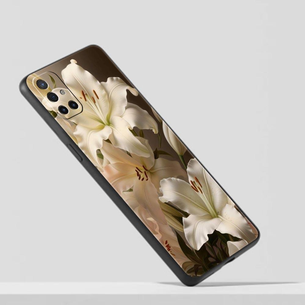 Handyhülle für OnePlus 15 13 12 11 10 9 8 7T Pro 13T 13R 12R 10R 9RT 8T Nord 2T CE 2 3 5G Lite Hülle Realistischer Lilienblumen-Druck