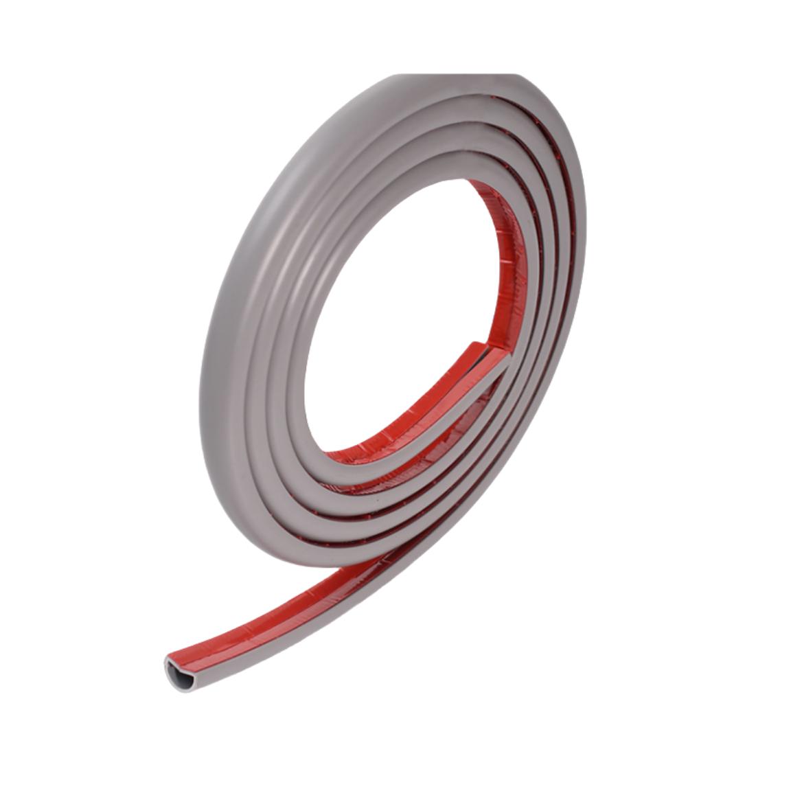 1PC 2m/78.74inch Floor Cable Protector PVC Flex Cable Protector Self-adhesive Power Cable Protector Extended Wire Duct Floor серый