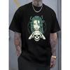 Medusa Graphic Print Men's Luxury Cotton Short Sleeved T-shirt Summer Unisex Men's and Women's Casual Loose Trendy Clothing