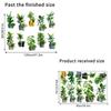 Self-Adhesive Plant Bonsai Wall Stickers Large Size Wall Mural Green Plants Wallpaper  Living Room