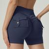 High Waist Pocket Yoga Pants Shorts Sports Women's Hip Lift Peach Hip Flared Fitness Pants