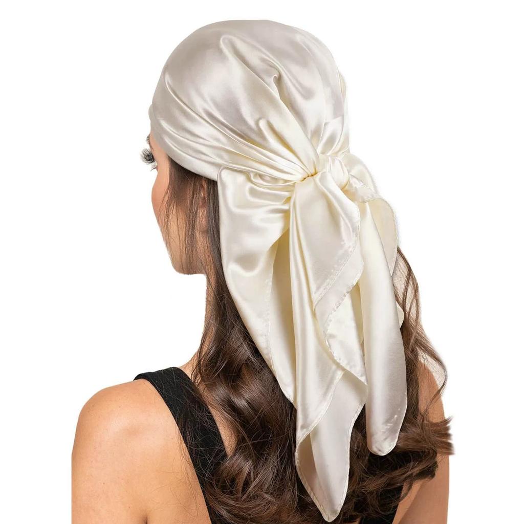 90*90cm Silk Scarf Scarftop Headwraps For Woman Fashion Four Seasons Hair Accessories Hijab Foulard Bandana Femme Headscarf