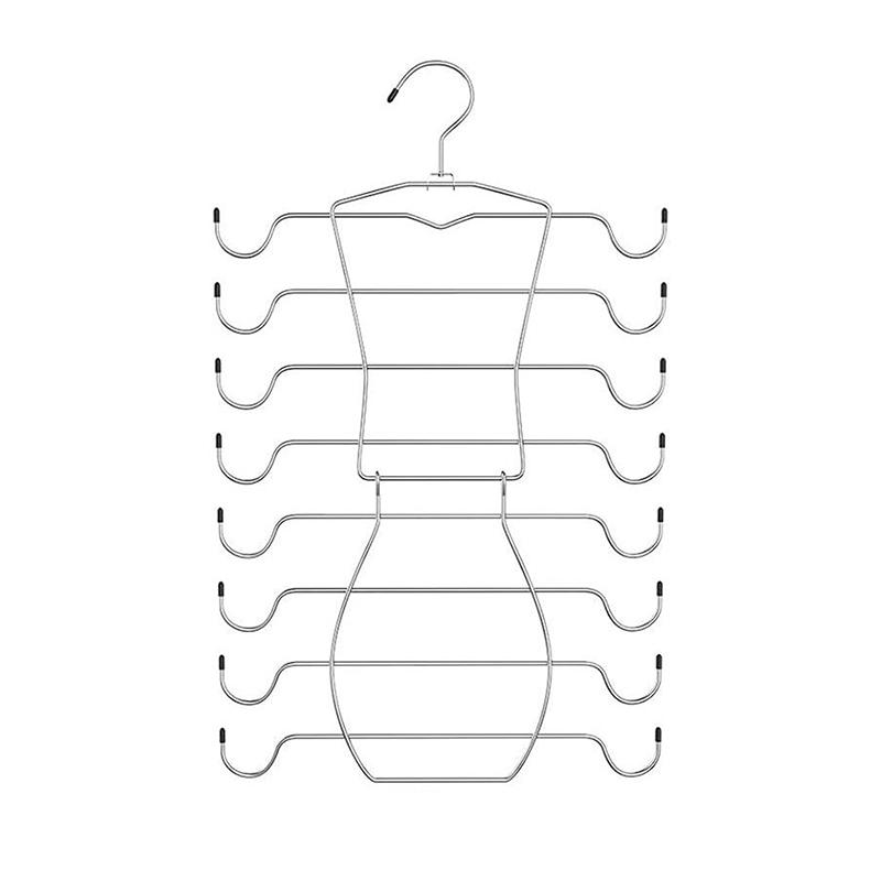 

Складная многослойная вешалка для нижнего белья, бюстгальтеров, маек, топов, многофункциональная вешалка для хранения, экономящая место серебряный