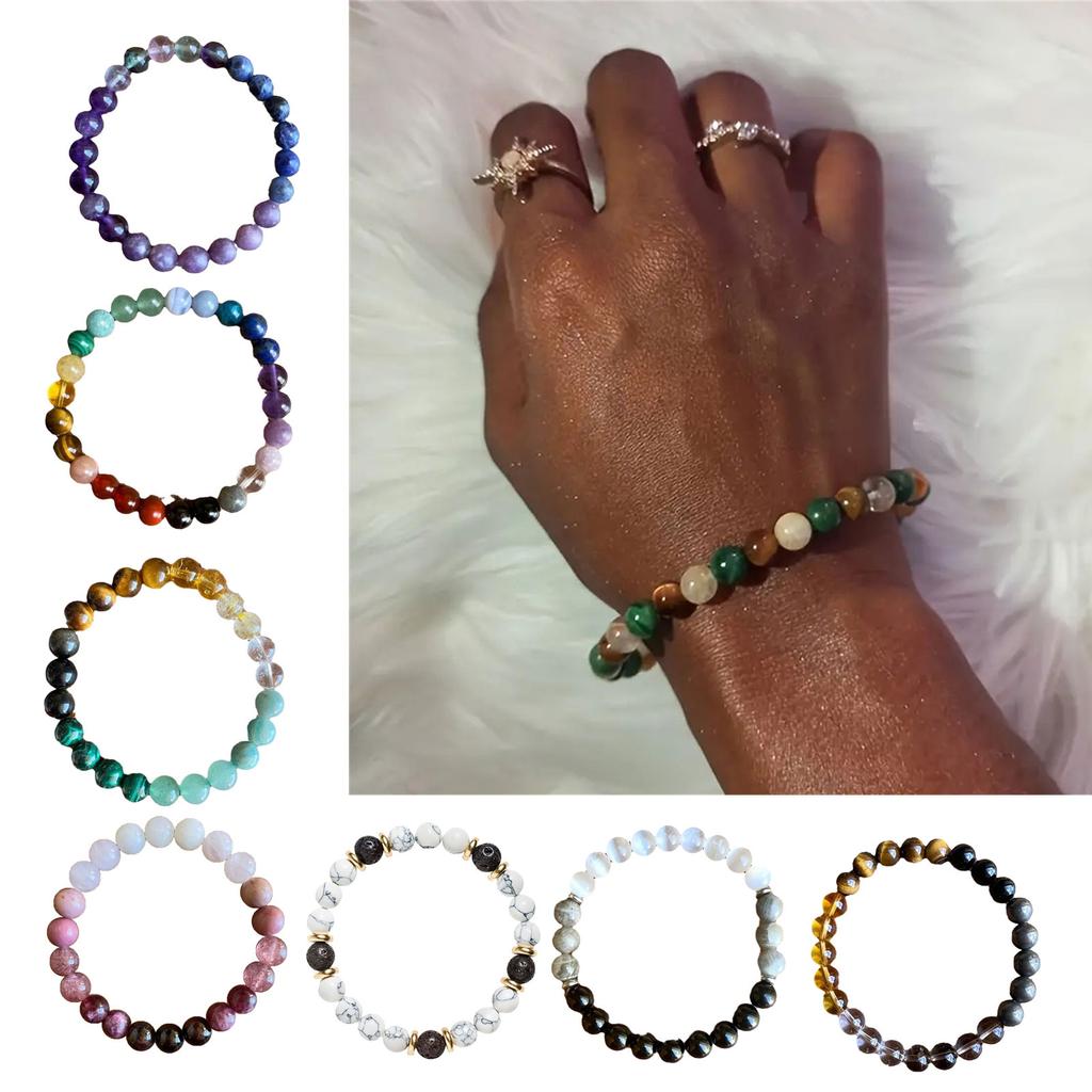 Handmade Natural Stone Bracelet Unique Beaded Bracelet Fashion Wrist Jewelry Beaded Wrist Chain Perfect for Any Occasion