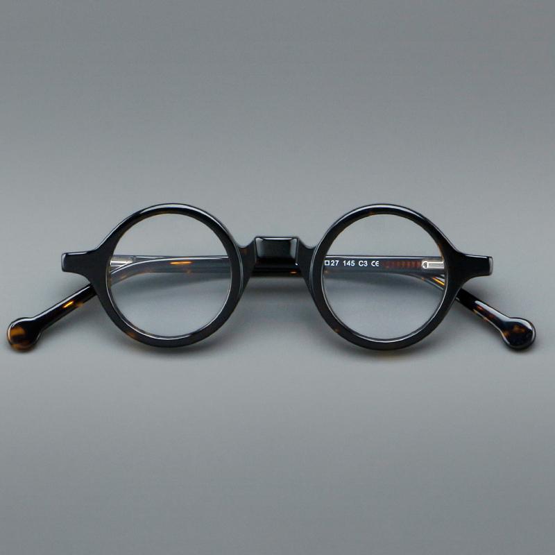 Retro Acetate glasses Myopia Hyperopia Prescription Round Eyeglass Frames Customizable Prescription Small Face Designer frame