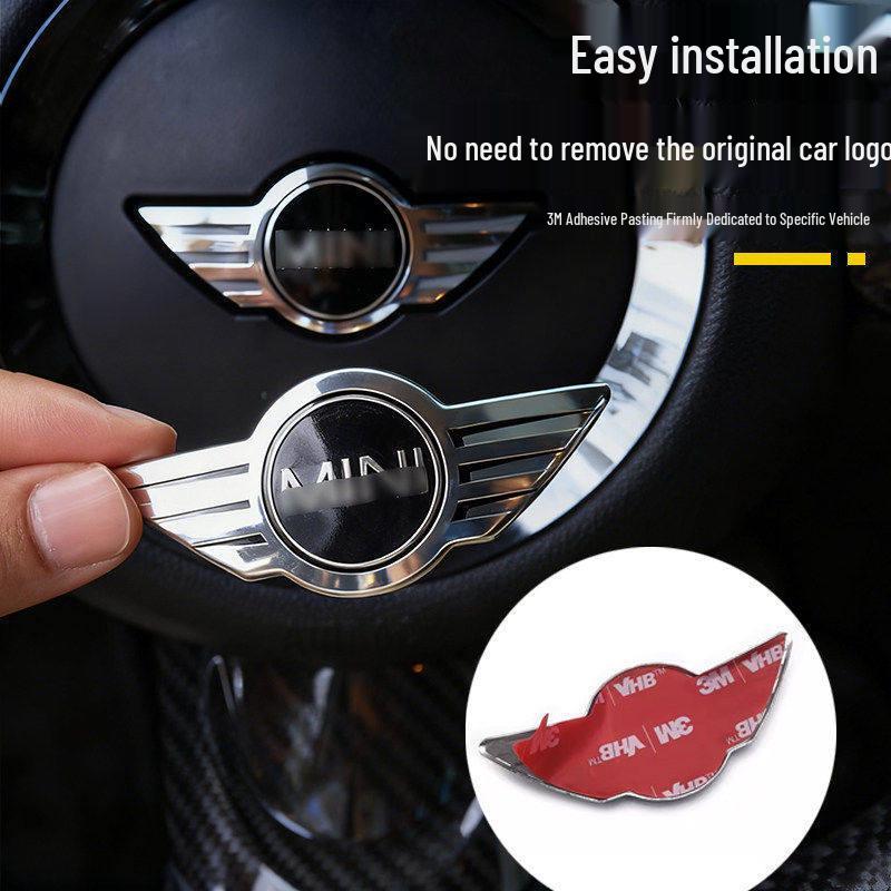 Adesivo Emblema Metallico per Volante BMW MINI per Modifica Interni