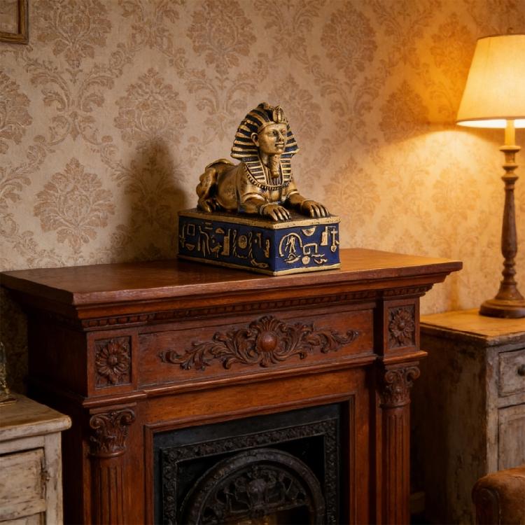 Egyptians Styles Sphinx Statue Figurines Desktop Ornament for Bookshelfs Cabinet Home Decors Table Centerpieces Gift