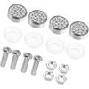 1 Set Bling Car License Plate Fasteners Screws Caps Covers White Universal Rhinestone License Plate Bolt Cap Plastic Washer Replace Parts Vehicle