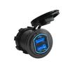 Dual Car USB Quick Charger LED 2.4A*2 Boat Truck Interior Charging Accessories