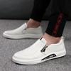 Men's leather shoes 2025 spring breathable trend casual shoes fashion business dress men's middle-aged large size shoes casual men's shoes