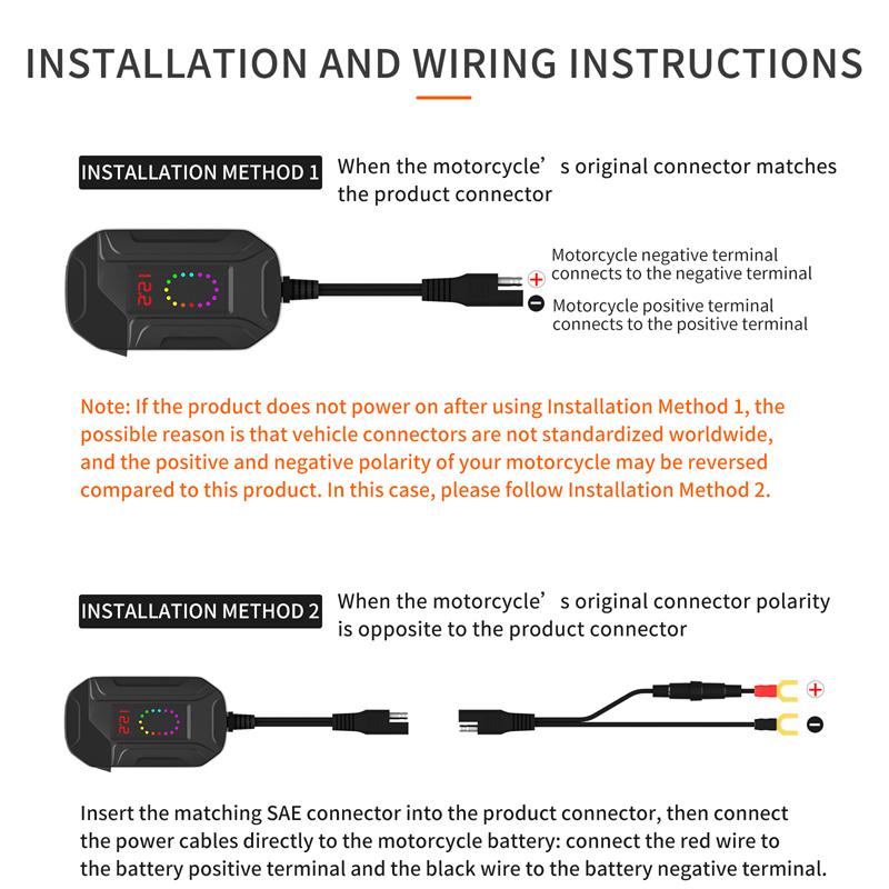 Digital 78W Pd30W+Qc3.0 Motorcycle Usb Charger With Retractable Cable Quick Phone Charger With Voltmeter & Independent Switch