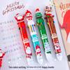 Christmas Multi-color Creative Click Ballpoint Pen - Cute Ten-Color Student Gift