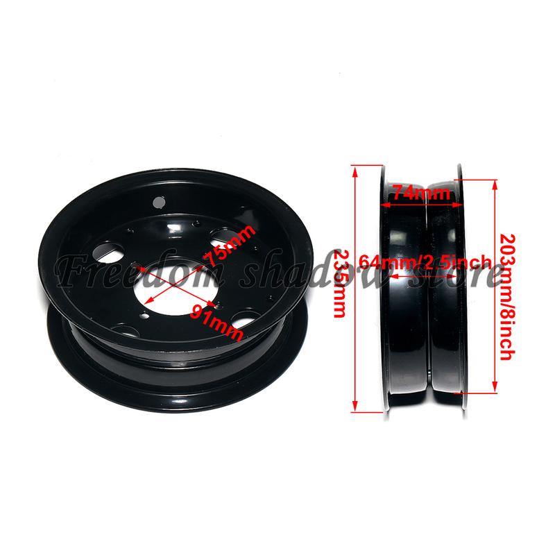 2.50-8 2.50J-8 Clamping Wheel Hub Iron Split-disc Wheel Hub For Honda Monkey Bike Z50 Z50A Z50J Z50R Z50Z Z50M BAJA