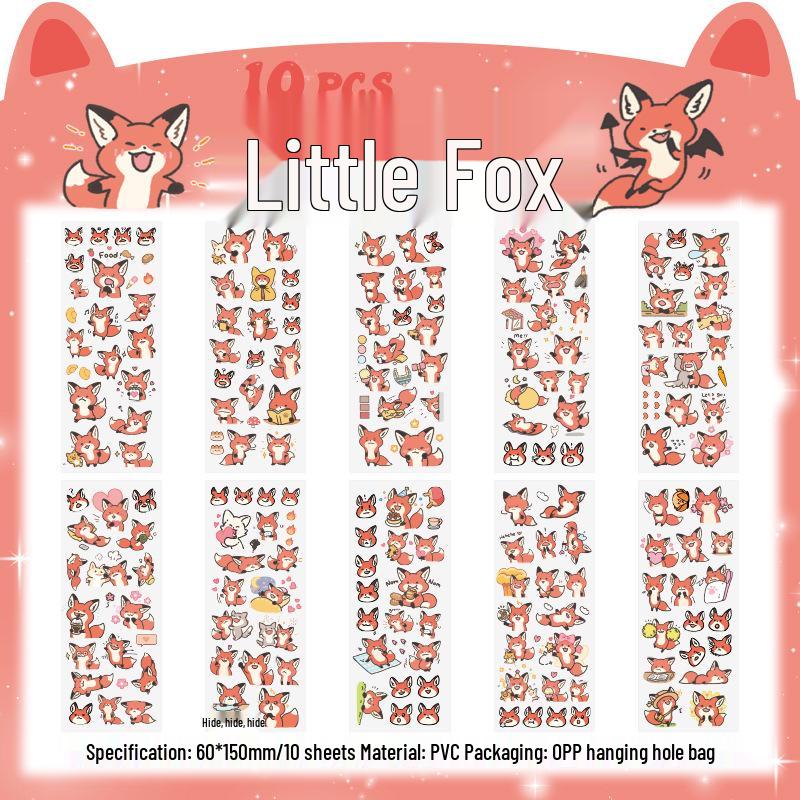 Pet Planet Cute Cartoon Children's Waterproof Notebook Stickers Set