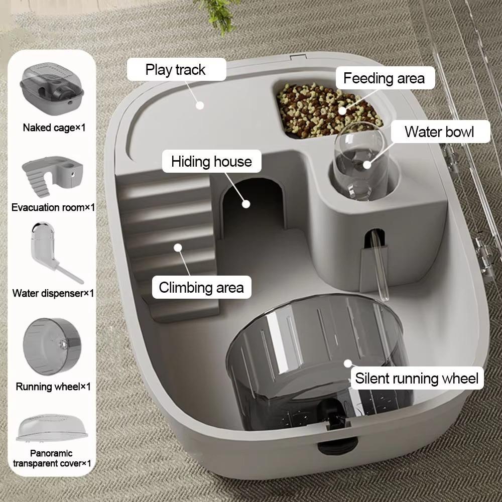 Breathable Hamster Cage Double Layer Hamster Villa Multi-functions Small Animal Carrier  Pet Travel