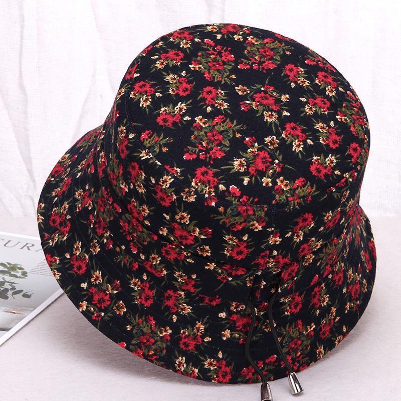 Elderly Women Sun Hat With Adjustable Brim For Spring Fall Sun Protection Cotton Fabric