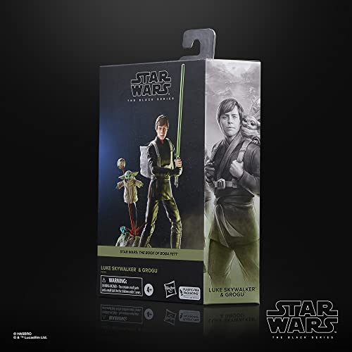 Hasbro Star Wars Black Series Luke Skywalker & Grogu, Boba Fett 6-inch (15 cm) Action Figures, Set of 2, Ages 4 and Up, F8345, Authentic