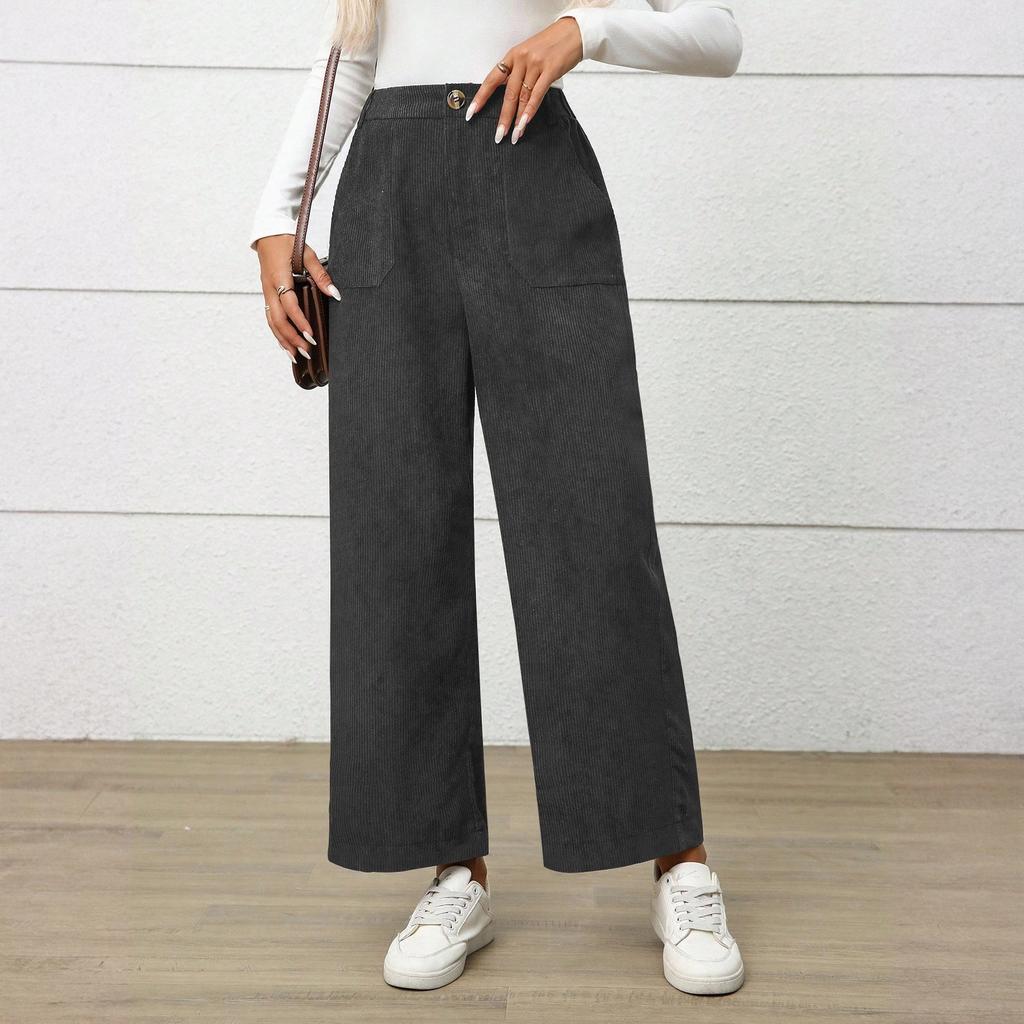 Women's Straight Pants Fashion Casual Pants Nine Point Harlan Pants