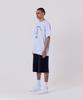 ALL DAY HOOPS Brick Club Oversized Short Sleeve T-Shirt Melange White