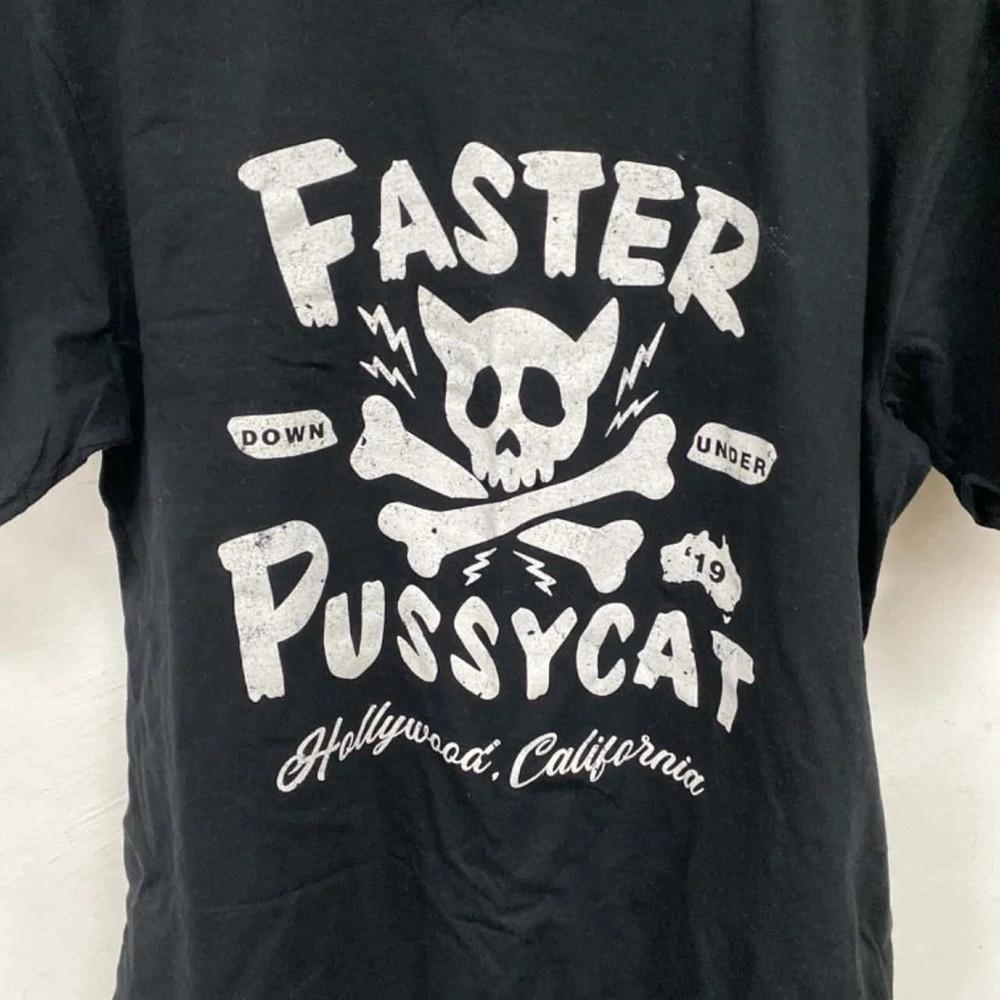 VTG Faster Pussycat Band Short Sleeve Cotton Black Unisex T Shirt S-5XL SE930 Unisex T-Shirt XL