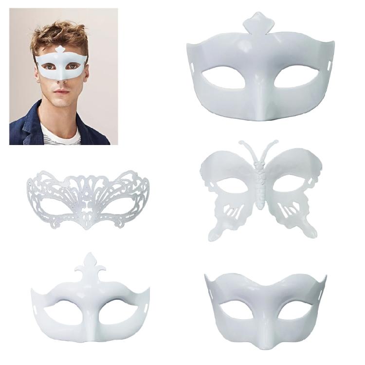 Maska Maskaradowa Maska Motyl Maska Imprezowa Biała Maska Maska na Halloween Maska Półtwarzowa Maska Karnawałowa na Studniówkę