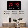 LED Digital Perpetual Calendar with Large Numbers, Wall Clock with Temperature and Humidity Display.
