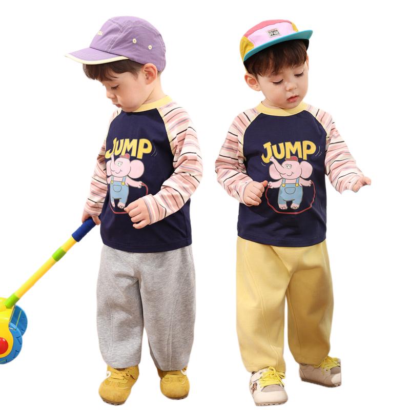LUSON Baby Boys  2026 Curved Knife Casual Pants 80