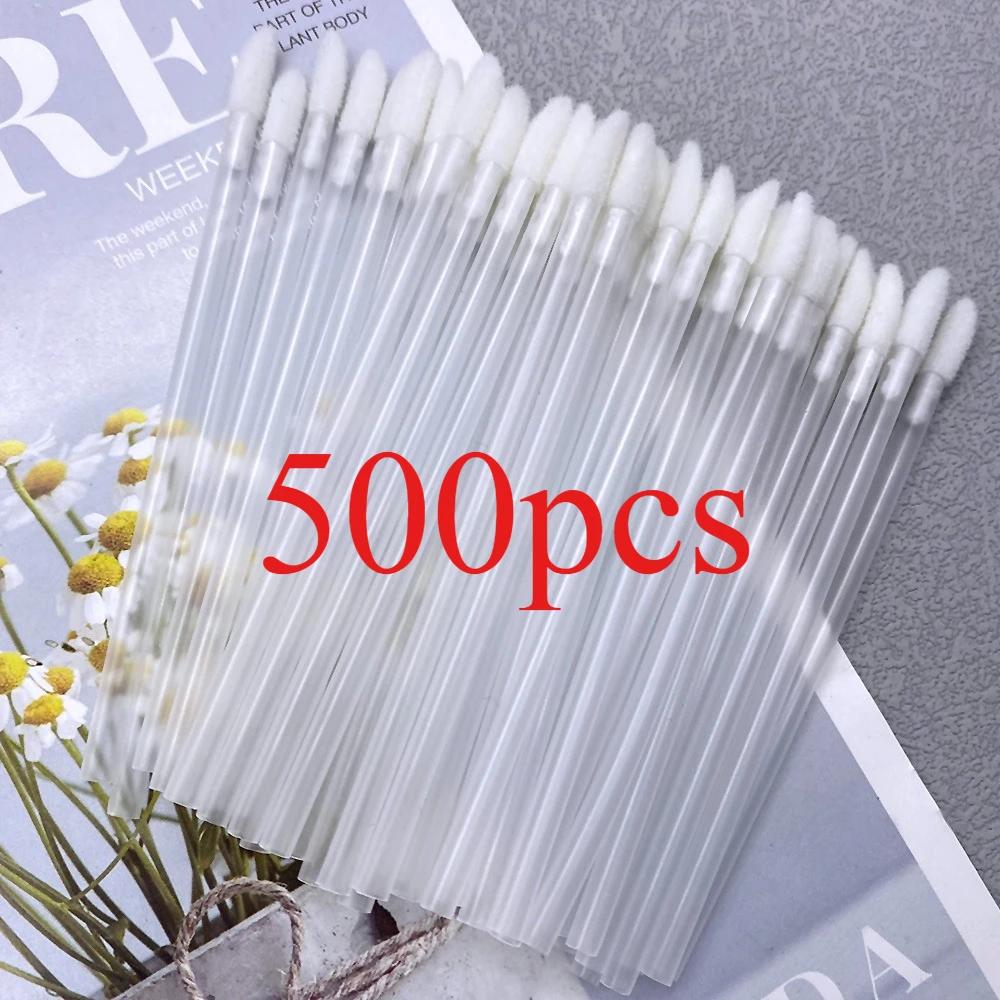 500/100PCS Lip Brush Eyelash Wands Applicators Disposable Lip Brush Lipstick Brush Lip Gloss Applicator Wands Makeup Beauty Tool