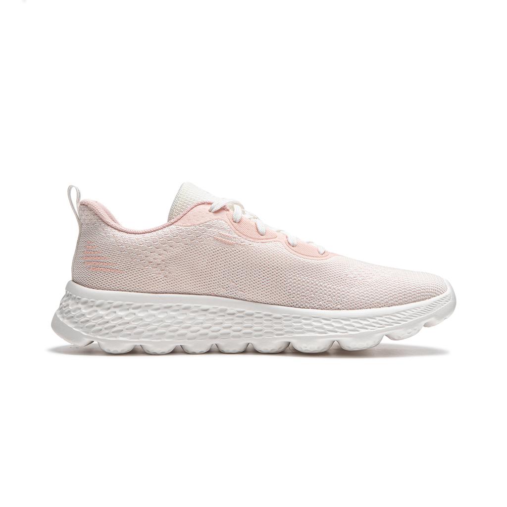 Li Ning Cloud Motion Soft Rebound Shock Absorbing Durable Breathable Running Shoes Women Sneakers White Pink ARSU024-4