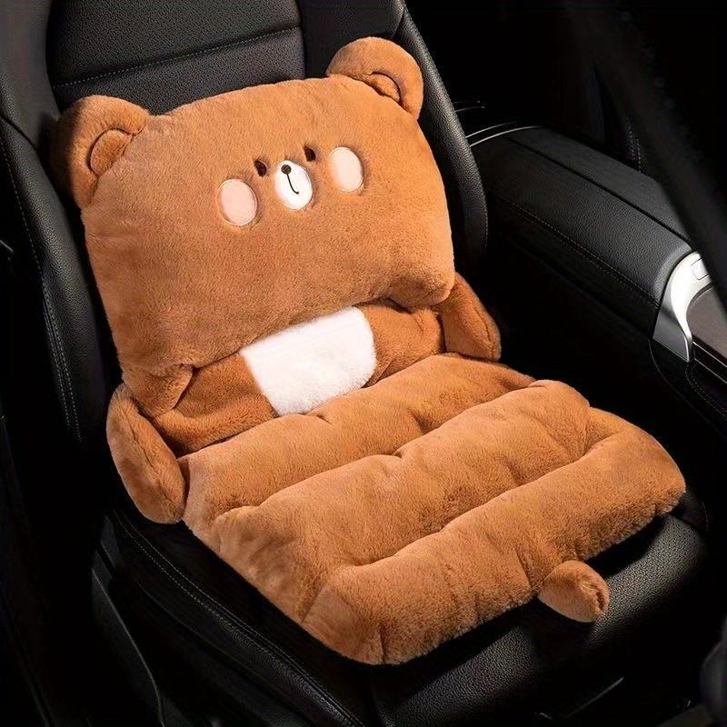 Integrated Cartoon Plush Comfortable Plush Car Seat Cushion for Thick and Warm Seat Cushions for Vehicles and Chairs