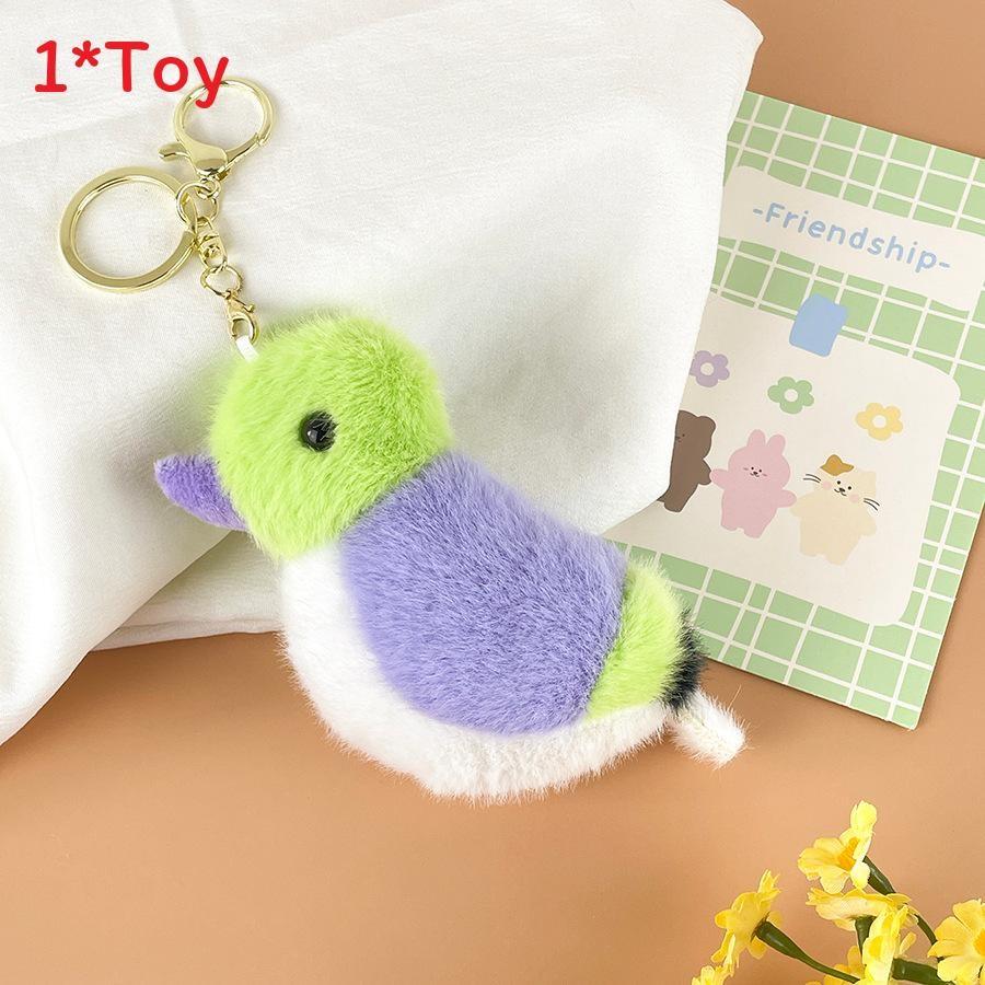 Simulated Parrot Plush Doll With Cotton Filling For Kids Backpack Accessories