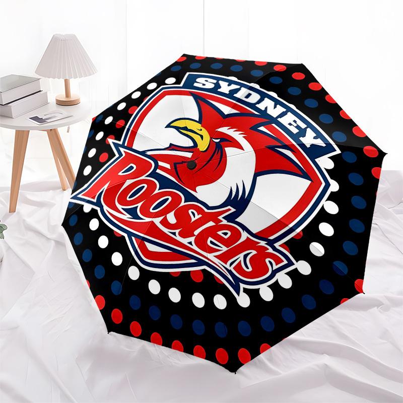 Sydney Roosters, Automatic Opening and Closing, 8 rib Structure Portable Umbrella, Suitable for Men and Women in All Seasons Perfect Gift