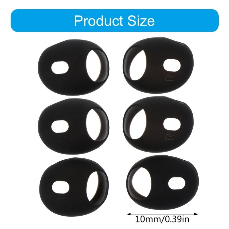 3Pairs Soft Silicone Earbuds Earphone Tips Earplug Cover for  Pro 2 L/M/S 3 Size Headphone Eartips for