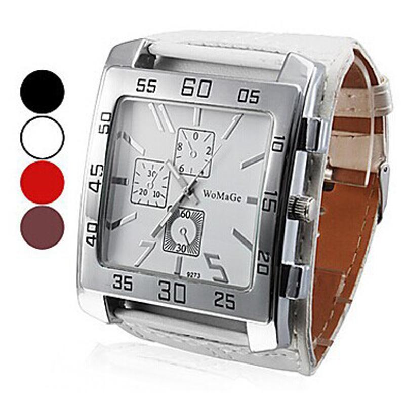 Fashion Square Watch Women Super Big Watches White Wide Strap Quartz Wristwatches Womage Casual Ladies Watches Reloj Mujer
