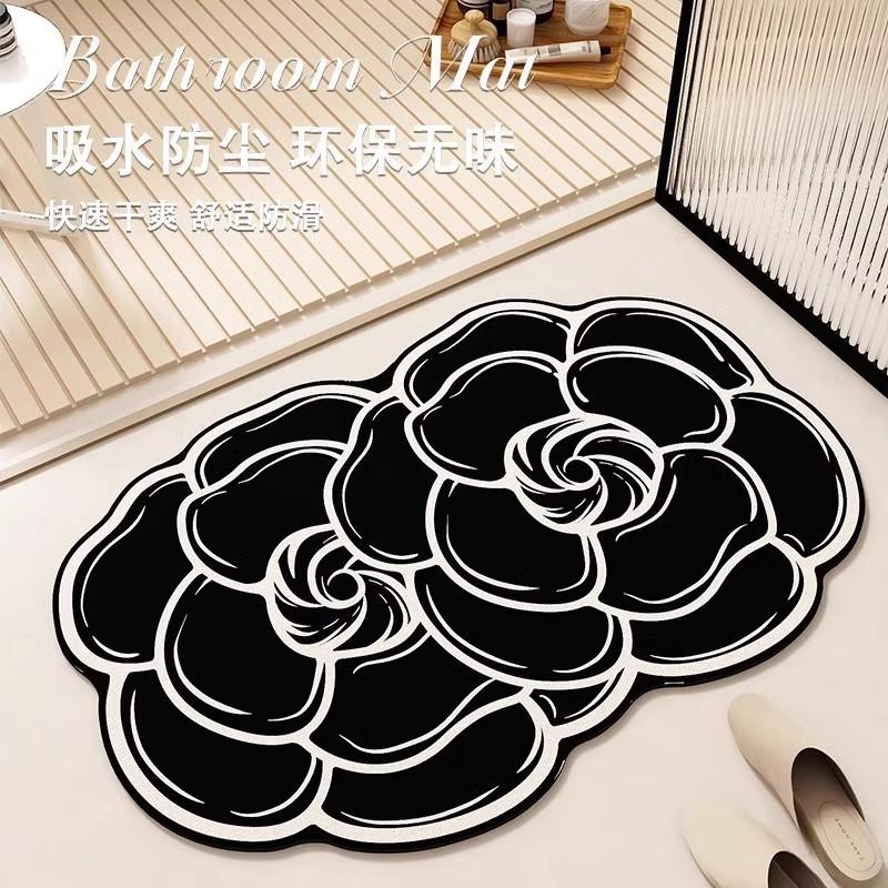 Irregular Bathroom Floor Mat Entrance Door Mat Bathroom Quick Drying Anti Slip Mat Foot Pad