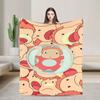 P-Ponyo-s Ocean Bubbles Blankets  Camping Flannel Throw Blanket For Outdoor Warm Soft Custom DIY Quality Bedspread Birthday Gift