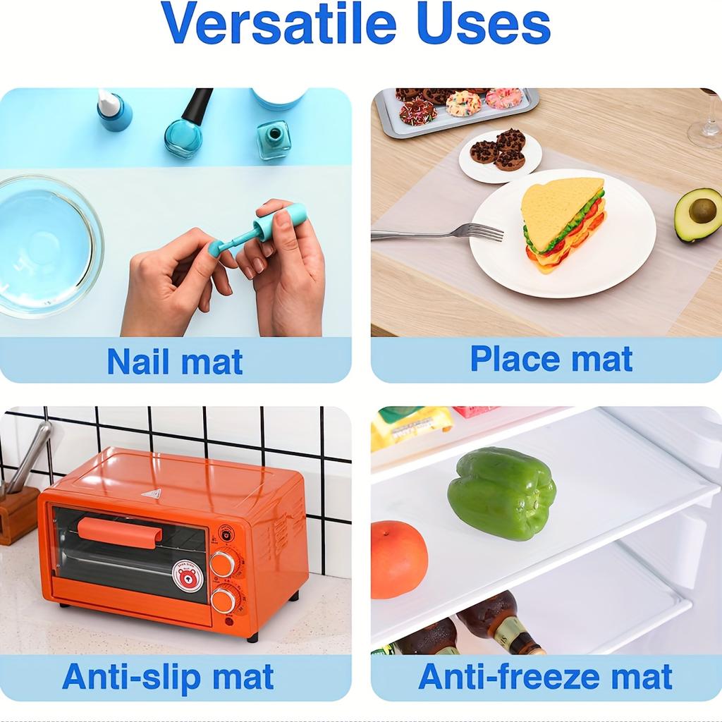 1 Stück Silikonmatten für Bastelarbeiten, durchscheinend, rutschfest, hitzebeständig, wiederverwendbare Silikon-Tischsets für Schmuckguss, Kühlschrankeinlage