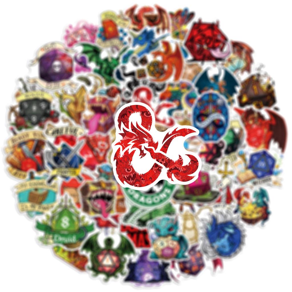 1050Pcs Dungeons Dragons Graffiti Stickers Exquisite Cool Diy Toys Secret For Bottle Scrapbook Travel Bag Aesthetic Decals