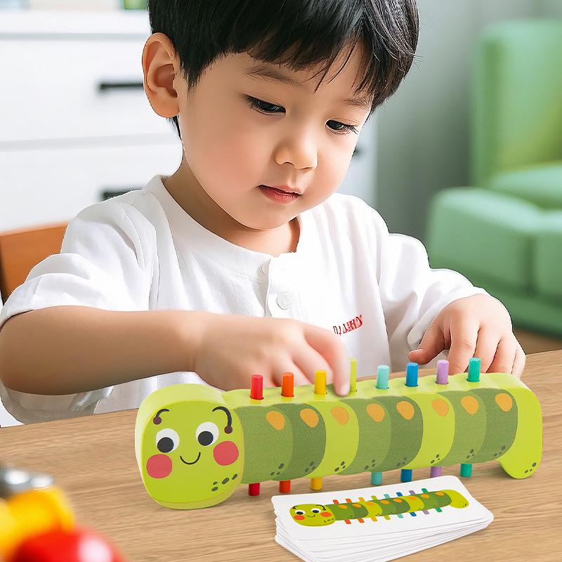 Caterpillar Color Matching Puzzle for Ages 3-6 – Montessori Early Education Toy