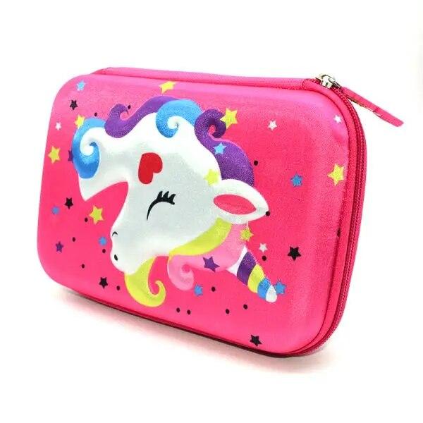 Kawaii Unicorn Pens Flamingo Pencil Case Pencil Case Creative Pencil Bag Girl Learning Supplies Stationery  Toy Storage