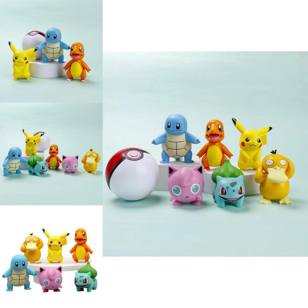 Adorable Pikachu Pokemon Can Reach Duck Cartoon Car Doll Cake Hand Decoration Pvc For Enthusiastic Collectors And Fans