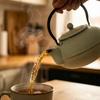 Cast Iron Kettle 1.5L Mint Infuser Steel Strainer For Herbal Tea