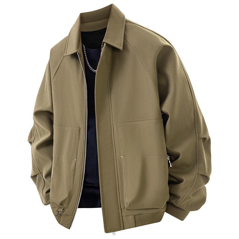 Men's Water-Repellent Casual Workwear Jacket: Loose, Comfortable, Versatile, Trendy Spring & Fall Outerwear