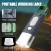 Red Blue Warning Light Zoomable Flashlight Waterproof Zoom in And Out Rechargeable Flashlight Portable Hook Battery Percentage