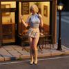 Hand-Painted Girl Figure, Female Character Diorama Miniature Figure for Fairy Dollhouse