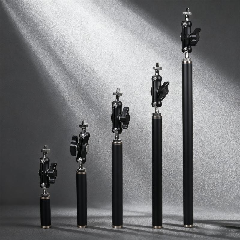 Metal 1/4" Female Thread Extension Holder 360 degree for Action Camera Phone & Microphone Tripod Rod for Live Streaming