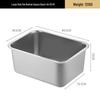 ZISIZ Extra-Thick Stainless Steel Rectangular Roasting Tray with Lid
